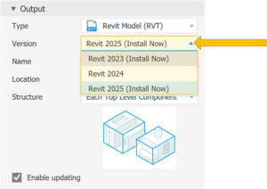 Esportare in Revit Inventor 2025